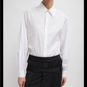 Tibi nwt Gossamer Stripe Bishop Sleeve Shirt